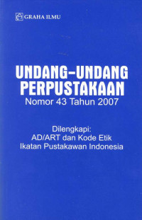 Image of UNDANG-UNDANG PERPUSTAKAAN NO.43 TAHUN 2007